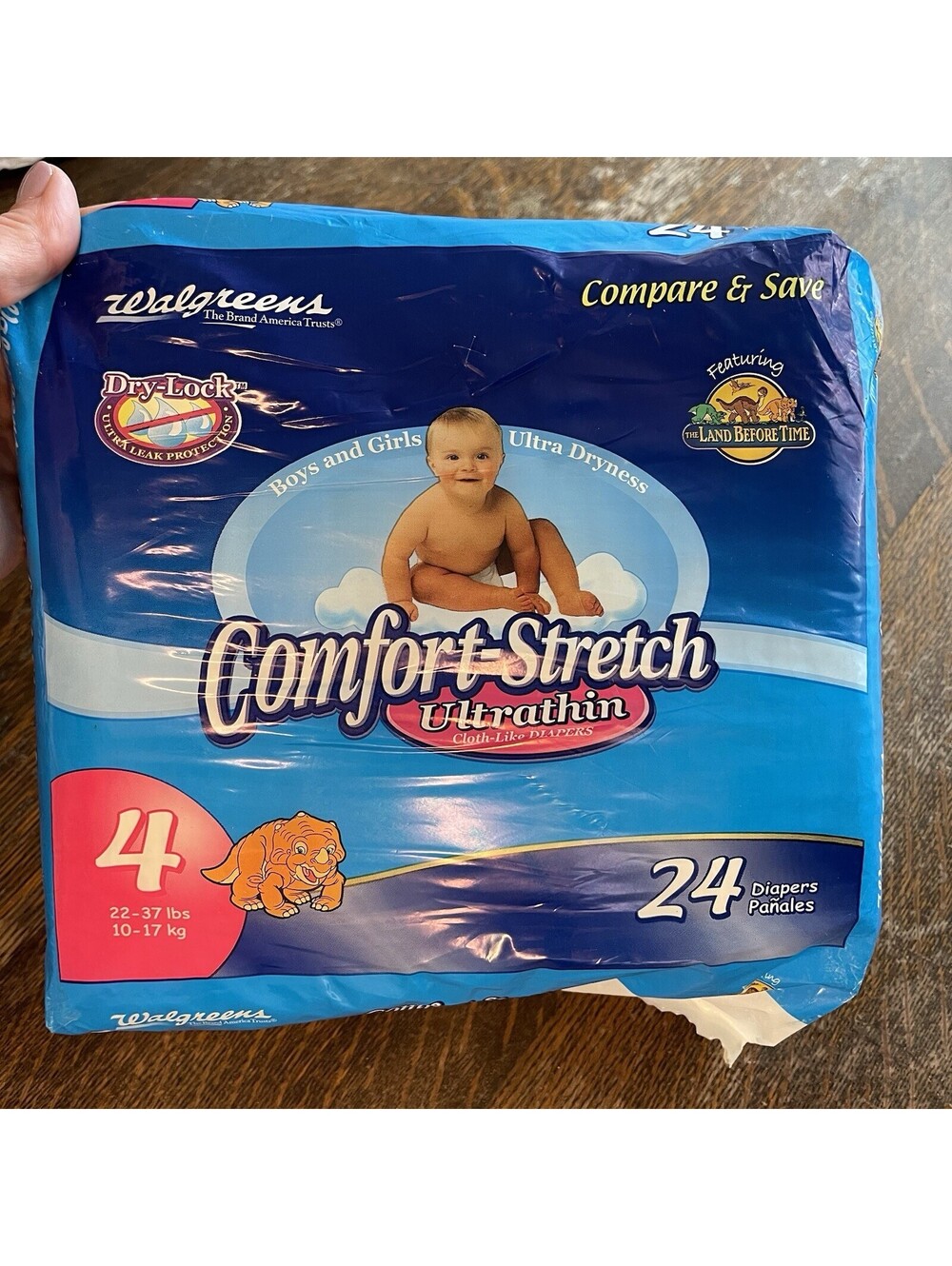 Vintage Walgreens Comfort-stretch Ultrathin Size 4 Sealed Land Before Time 24ct